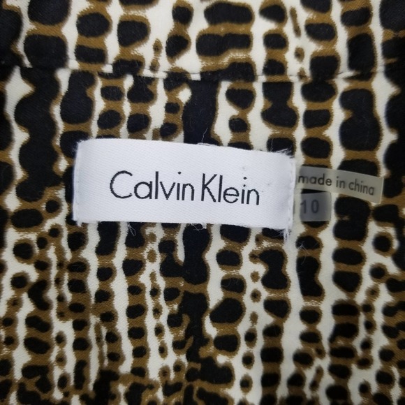 Calvin Klein Button Down Safari Sheath Dress - Picture 7 of 8